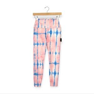 NWT Carbon 38 x Eleven by Venus Williams Pink & Blue High Rise Leggings Size S